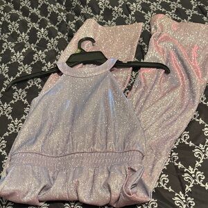 Justice Sparkly Pink Bodysuit for Kids